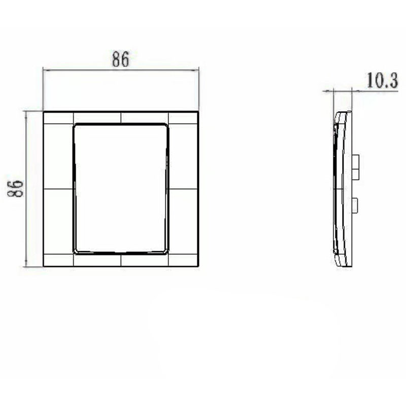 Plaque vierge en plastique 1 groupe HK6100S